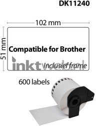 Huismerk Brother  DK-11240 102 mm x 51 mm  wit Product only