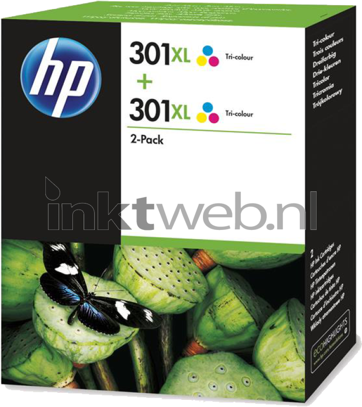 Scarp bladerdeeg Torrent HP 301XL 2-pack kleur (Origineel Hoge Capaciteit)