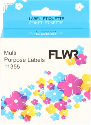 FLWR Dymo  11355 Multi functionele labels 51 mm x   wit FLWR-11355