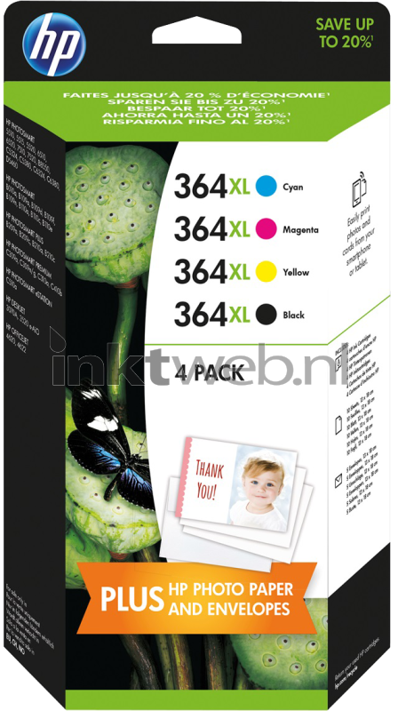 HP 364XL Multipack zwart en kleur Hoge