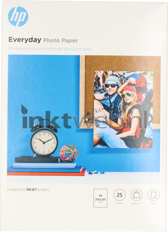 HP Everyday fotopapier 25 vel Glans | | 200 1 stuks (Origineel)