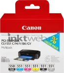 Canon CLI-551 6-pack zwart en kleur (Origineel)