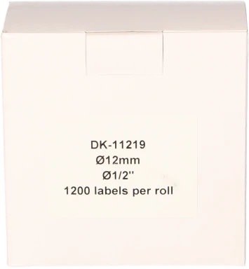 FLWR Brother DK-11219 12 mm x 12 mm  wit