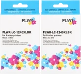 Huismerk Brother LC-1240BKXL 2-pack zwart (Huismerk (compatible))