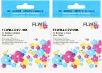 FLWR Brother LC-223BK 2-pack zwart Front box