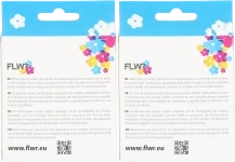 FLWR Brother LC-223BK 2-pack zwart Back box