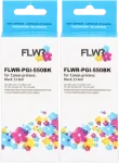 Huismerk FLWR PGI-550BK 2-pack zwart Front box