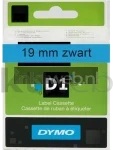 Dymo D1 zwart op blauw breedte 19 mm