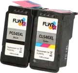 FLWR Canon PG-545XL / CL-546XL Multipack zwart en kleur Product only