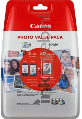 Canon PG-545XL / CL-546XL Multipack zwart en kleur front package Front box