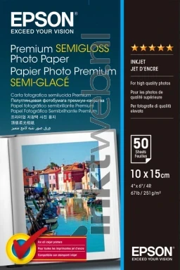 Epson C13S041765 Fotopapier Halfglanzend | 10x15 | 251 gr/m² 50 vellen