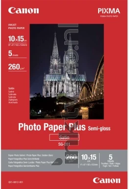 Canon SG-201 fotopapier Halfglanzend | 10x15 | 260 gr/m² 5 vellen