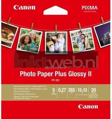 Canon PP-201 13 x 13 cm Photo Paper Plus Glans |  |  20 stuks