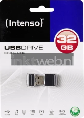 Intenso USB Drive 2.0 32 GB Micro Line zwart Combined box and product