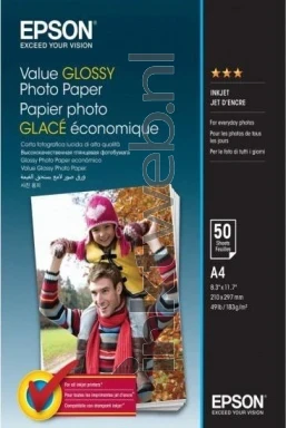 Epson Value Fotopapier Glans | A4 | 183 gr/m² 50 stuks