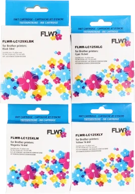 FLWR Brother LC-129XL Multipack zwart en kleur