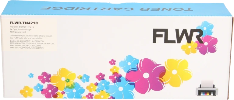 FLWR Brother TN-421 cyaan