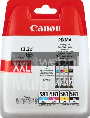 Canon CLI-581XXL 4-pack zwart en kleur Front box