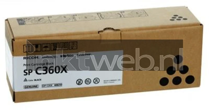 Ricoh SP C360X zwart Front box