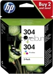 HP 304 Multipack zwart en kleur (Origineel)