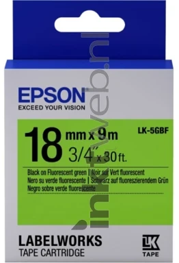 Epson LK-5GBF zwart Front box