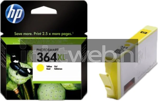HP 364 Yellow Combined box and product