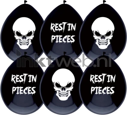 Boland ballonnen Halloween 6 stuks zwart