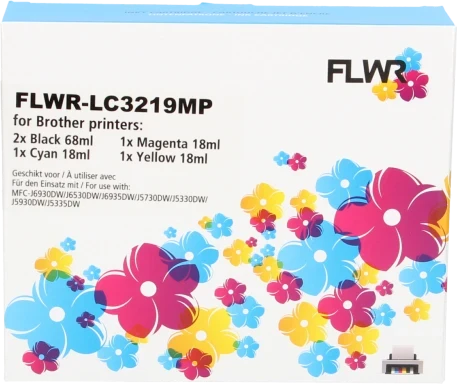FLWR Brother LC-3219XL Multipack zwart en kleur