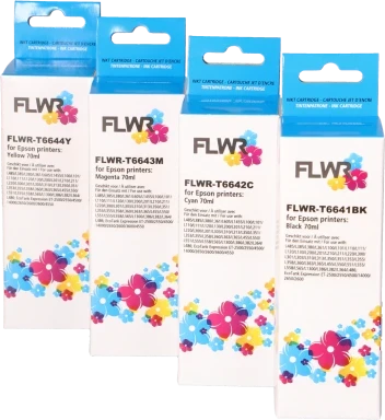 FLWR Epson T664 Multipack zwart en kleur