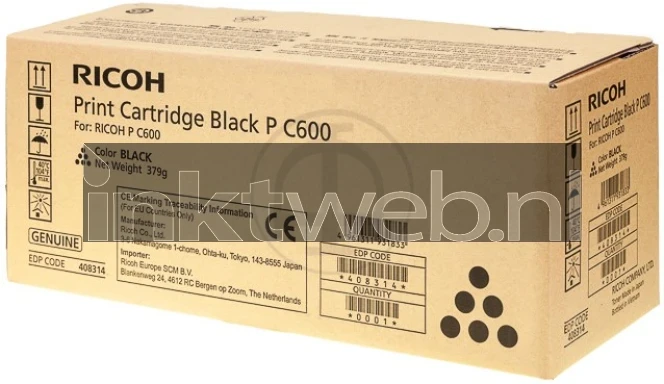 Ricoh P C600 zwart Front box