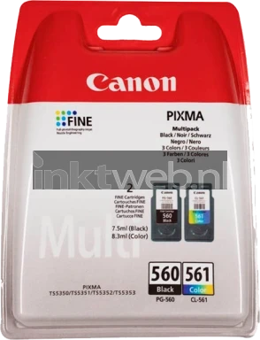 Canon PG-560 / CL-561 Multipack zwart en kleur Front box