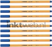 Stabilo point 88 fineliner 10-pack blauw (Origineel)