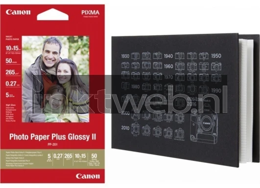 Canon PP-201 A6 Glossy Foto papier + Foto album Product only