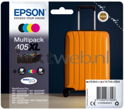 Epson 405XL zwart en kleur Front box