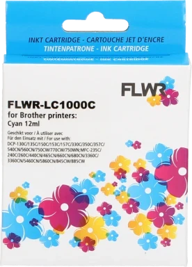 FLWR Brother LC-970C / LC-1000C cyaan