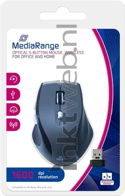 MediaRange MROS203 - Draadloze muis, 5 knoppen