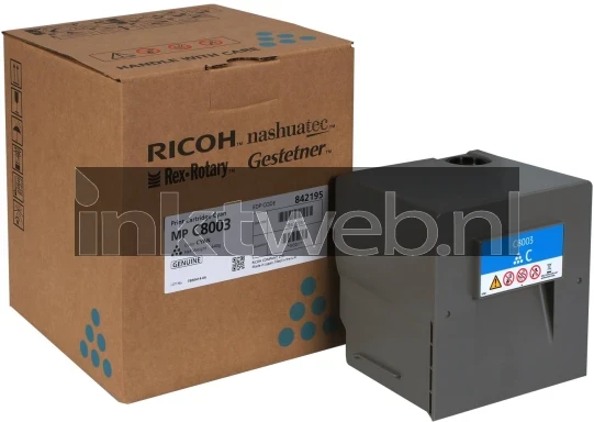 Ricoh 842195 Toner cyaan Combined box and product