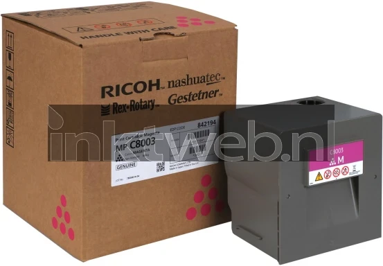 Ricoh MPC 6503 magenta Combined box and product