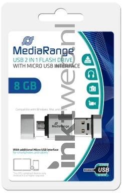MediaRange USB nano flash drive 8GB Front box