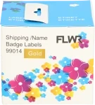 FLWR Dymo  99014 Adreslabel groot 101 mm x 54 mm  goud Front box