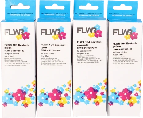 FLWR Epson 104 Multipack zwart en kleur
