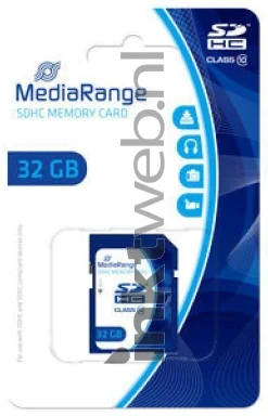 MediaRange SDHC memory card, Class 10, 32GB