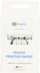 Huismerk G&G Zink Plakbaar Instant Fotopapier (7.6 x 5cm) Glans  20 vellen