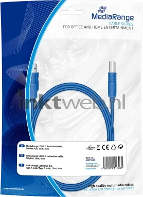 MediaRange USB-A naar USB-B data kabel - USB 3.0