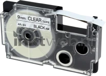 Huismerk Casio XR-9X zwart op transparant breedte 9 mm