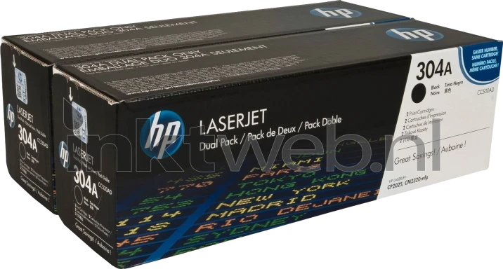 HP 304A Dual Pack zwart