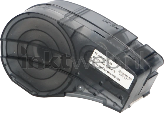 Huismerk Brady M21-750-595-WT zwart op wit breedte 19.1 mm