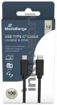 MediaRange USB-C naar USB-C kabel - 100W snellader zwart (Origineel)