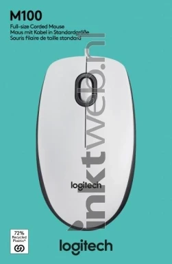Logitech Muis M100 USB wit