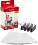 Canon CLI-571XL Multipack + fotopapier zwart en kleur Combined box and product